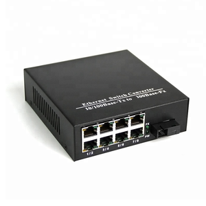 Hersteller preis Single Mode Single Fibre 1 Fiber 8 RJ45-Anschluss Fast Ethernet Optic Media Converter - Product Image 2