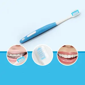 High Quality ALS Dental Multifunctional Orthodontic Toothbrush With Interdental Brush