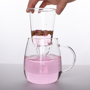 360 ml/12 oz borosilicato taza <span class=keywords><strong>de</strong></span> té <span class=keywords><strong>de</strong></span> cristal con infusor y tapa <span class=keywords><strong>para</strong></span> hojas sueltas té y fruta agua - Product Image 4