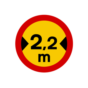 Yellow <strong>Triangle</strong> Pedestrian Traffic Signs Manual Red and White <strong>Reflective</strong> Limit Height <strong>Sign</strong> - Product Image 2