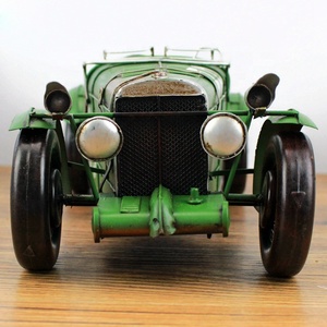 Modellino Auto d'Epoca Sportiva da Corsa in Metallo Fatto a Mano 1933 Scala 1:12 Decorazione per Caffetteria Ristorante Casa - Product Image 6