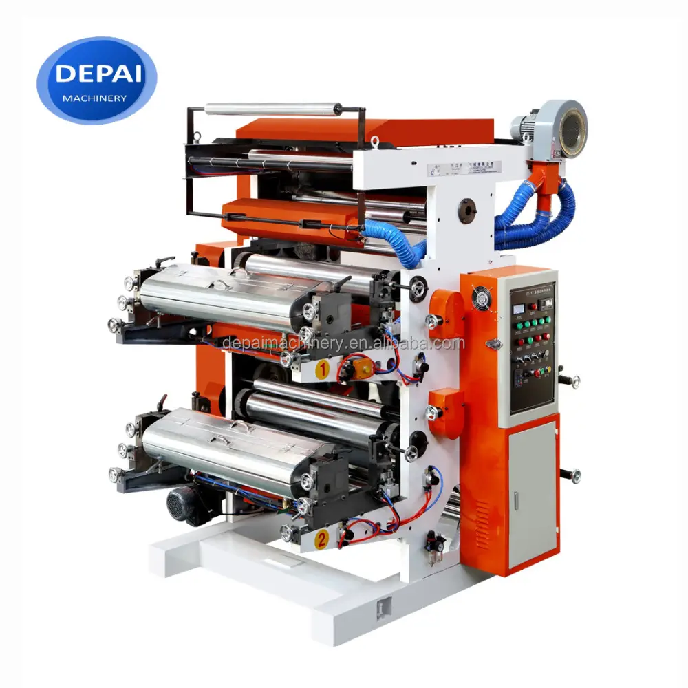 DEPAI machines FP2600 2 kleur kleine prijs label flexo drukmachine