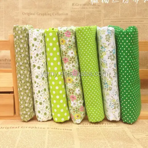 Tissu en coton de haute qualité, vert, 50x50cm/25cm x 25cm, pour bricolage, Patchwork, couture, enfants, sacs de literie, de poupées à pois