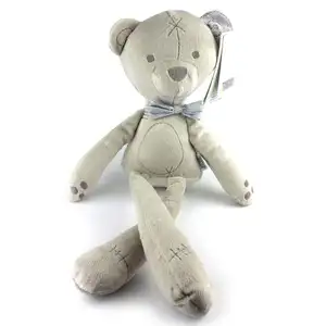 M022B suave oso gris comodidad para dormir muñeca de peluche de juguete