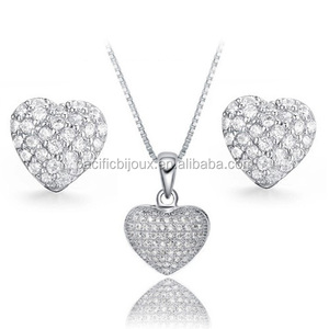 Ampia Disponibilità di Gioielli Economici per Natale o San Valentino, <span class=keywords><strong>Set</strong></span> di Gioielli a Forma di Cuore in Offerta - Product Image 1