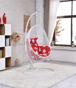 Modern Outdoor Rattan Hanging <strong>Chair</strong> with Metal Stand | Indoor/Outdoor Swing <strong>Chair</strong> - Product Image 5