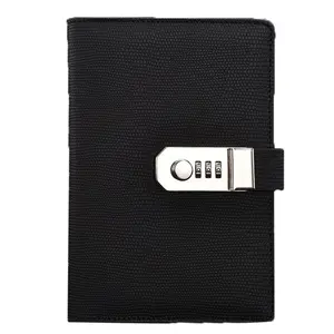 Diario di alta qualità con diario in pelle personalizzato in pelle PU business custom notebook vestito con blocco password
