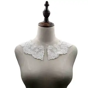 2019 de Moda de nova Espelho par design Floral gola de renda crochê poliéster lace applique