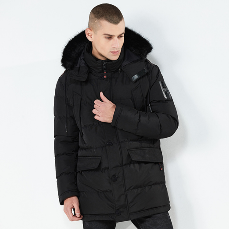 Mannen Russische Warm Hooded Fur Winter Jas