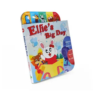 Wholesale Custom Kids LED Sound Module Voice Recorder Over Self Hard Cover Early Learning Educational English Sound Board Book