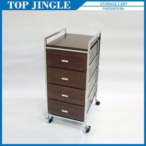 Chariot de service de stockage à 4 niveaux à la mode avec roues - Product Image 2