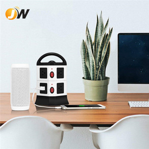 10A 125V 7 Outlet tapones <span class=keywords><strong>Protector</strong></span> contra sobretensiones con 2 USB <span class=keywords><strong>de</strong></span> tiras <span class=keywords><strong>de</strong></span> Torre - Product Image 6