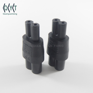 Adaptador de Corriente IEC 320 C6 a C7 Macho a Hembra Tipo <span class=keywords><strong>Mickey</strong></span> Mouse WA-0134, Enchufe Industrial C6 Macho de 3 Pines a C7 de 2 Pines - Product Image 3