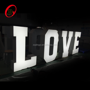 Letreros acrílicos iluminados con forma personalizada, letras de amor <span class=keywords><strong>para</strong></span> fiesta de boda - Product Image 1