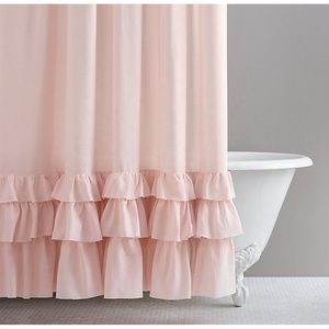 2023 Hot Bestselling Products <strong>Cheap</strong> Bulk Wholesale Fancy Design Turquoise Ruffle <strong>Shower</strong> <strong>Curtain</strong> - Product Image 5
