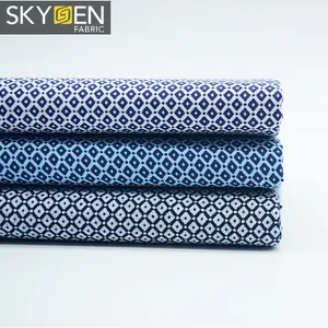 Skygen Atacado Moda Suave 100 Puro Algodão Impressão Personalizada Têxtil Tecido Para a Camisa dos homens