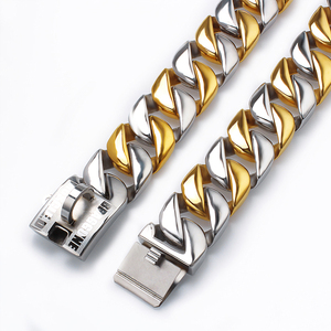 Custom Rvs Hond Keten Luxe Goud Zilver Hond Kraag Maken Levert Hond Metalen Kraag - Product Image 2