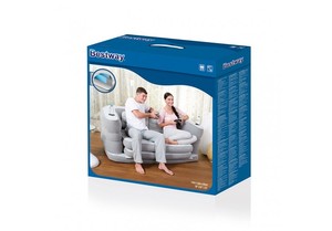 Bestway 75063 <strong>Inflatable</strong> Sofa Bed Air Lounge Modern Living Room Sofa Bedroom Furniture Soft <strong>Couch</strong> 79'' X 63'' X 25'' - Product Image 5