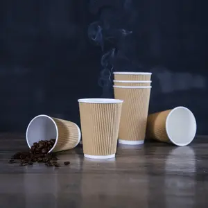 带盖咖啡纸杯杯子杯子