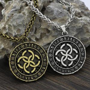 Collar de runas nórdicas para hombres y mujeres, colgante de Vikingo, cuervos, runas, Vintage, Águila