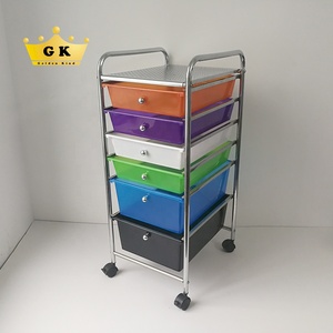 Made in Shenzhen Home Trolley Cabinet 6 Tier Plastic Drawer Storage Cabinet