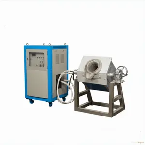 20KG Tilting Low Cost and High Performance Induction Melting Machine Electric Furnace Melting for Copper Brass Bronze