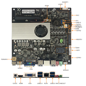 IntelliService Self Terminal Motherboard WiFi mSATA TSIM M.2 Slots DDR4 <strong>Memory</strong> Intel Chipset SATA Hard Drive Single Integrated - Product Image 2