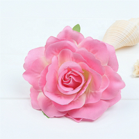 En gros, Têtes de fleurs en soie rose pour décoration murale florale, accessoires floraux pour chapeaux de paille et accessoires de mariage DIY