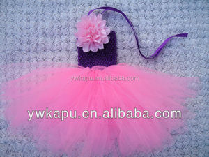 Baby crochet top tutu dress baby tutu dress with flowers fashion baby tutu inspired tutu dresses - Product Image 6