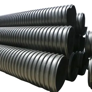 pe virgin material steel belt corrugated plastic pipe