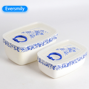 Sinh Thái Thân Thiện Với 2Pcs 1000Ml + 600Ml Nhựa Thực Phẩm Container Với Nắp Hình Chữ Nhật Tiffin Hộp Ăn Trưa Tái Sử Dụng Phụ Kiện Nhà Bếp - Product Image 4