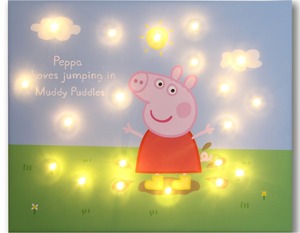 Peppa Pig LED pinturas lienzo iluminado pared arte - Product Image 1
