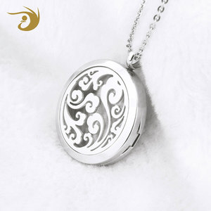 Collar Difusor de Aromas Promocional, Difusor de Aceites Esenciales de Acero Inoxidable, Colgante de Aromaterapia, Joyería - Product Image 1