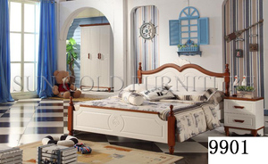 New Italian Home Wooden Kids <strong>Single</strong> <strong>Bed</strong> Children Bedroom Furniture <strong>Set</strong> - Product Image 2