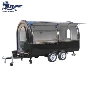 JX-FR350W Snack Machines Popcorn Cotton Candy Food Truck / Ice Maker Snow Mud Food Cart / Commercial Mobile Grill Trailer