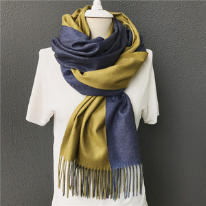 <strong>Cheap</strong> Ladies Two-tone Double Sided 100% Acrylic Plain <strong>Pashmina</strong> <strong>Shawl</strong>