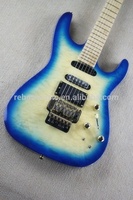 Weifang Rebon 6 String Quilt Maple Blue Sunburst Colour Tremolo Electric Guitar