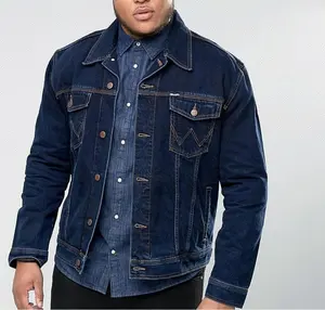 Royal wolf denim jacket manufacturer dark blue authentic plus size mens denim xxxl jackets