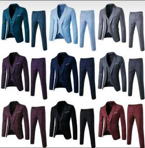 <span class=keywords><strong>Abito</strong></span> da <span class=keywords><strong>Uomo</strong></span> Elegante Tre <span class=keywords><strong>Pezzi</strong></span> per Affari Cerimonia Matrimonio e Testimone dello Sposo - Product Image 3