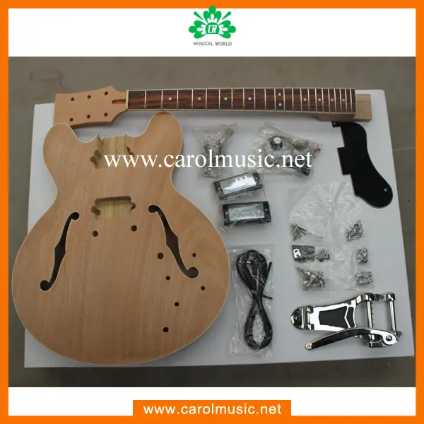 GK064 F Loch Hohl Mahagoni Elektrische Gitarre Kits