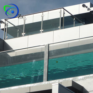 Rampe de balcon en <span class=keywords><strong>verre</strong></span>, acier inoxydable 316, miroir, poteau sans cadre, <span class=keywords><strong>terrasse</strong></span> en <span class=keywords><strong>verre</strong></span> semi-villa, clôture/<span class=keywords><strong>balustrade</strong></span> - Product Image 4