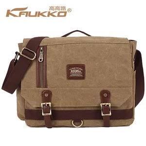 Bolsa de lona vintage casual unissex, bolsa de mensageiro para homens e mulheres