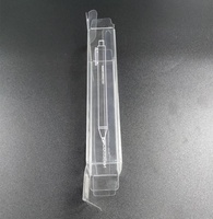 Benutzer definierte Logo gedruckt Kunststoff Stift Box transparente Gel Tinte Stift Box Verpackung für 10 Stück Gel Tinte Stifte