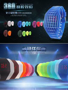 Dropshipping. Exclusivo. Logotipo personalizado promocional LED silicona táctil digital relojes al por mayor de china - Product Image 2