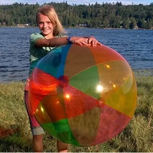 48 Zoll 12 Panels Rainbow PVC aufblasbarer großer Wasserball