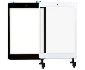 Digitalizador de pantalla táctil de vidrio frontal para iPad mini 1 2 A1432 A1454 A1455 A1489 A1490 con botón de inicio y adhesivo