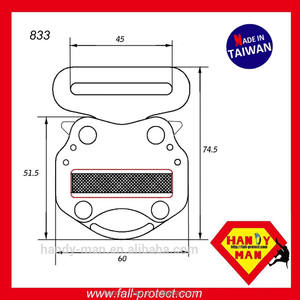 Boucle à dégagement rapide en acier argenté 833 avec une résistance à la rupture de 18 kN - Product Image 2
