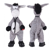 Échantillon gratuit de jouets en peluche âne chantant et dansant, jouets en peluche musicaux dansants âne/oiseau/lapin/vache, jouet électrique
