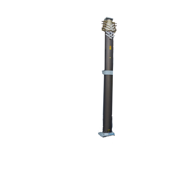 Телескопическая мачта 9 м, установленная на автомобиле световая башня, телескопическая мачта