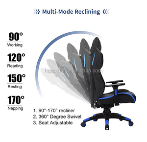 Silla <span class=keywords><strong>de</strong></span> Videojuegos JX2171, Silla <span class=keywords><strong>de</strong></span> Juego Reclinable con Respaldo <span class=keywords><strong>de</strong></span> Malla Transpirable <span class=keywords><strong>para</strong></span> <span class=keywords><strong>Adultos</strong></span> con Almohada y Cojín Lumbar (Azul) - Product Image 4
